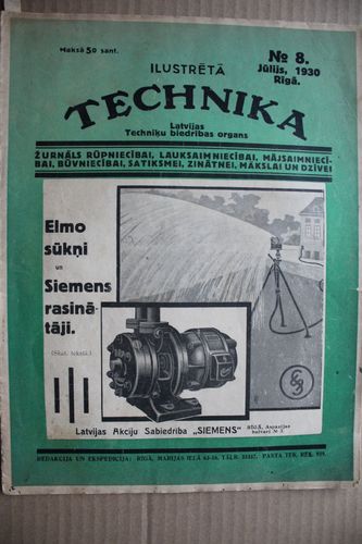 Ilustrētā Technika.  1930g.  Nr. 8