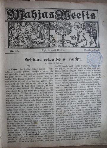Mājas Wiesis. 1910g. Nr.18