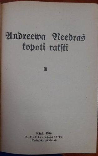 	Andrieva Niedras kopotie raksti