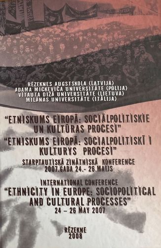 Etniskums Eiropā: sociālpolitiskie un kultūras procesi