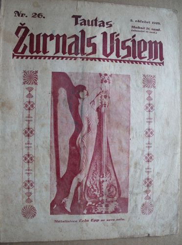 Tautas Žurnāls Visiem.  1928 g. Nr.26