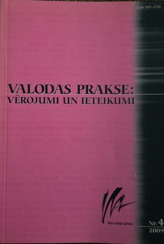 Valodas prakse: vērojumi un ieteikumi nr.4 (2009)