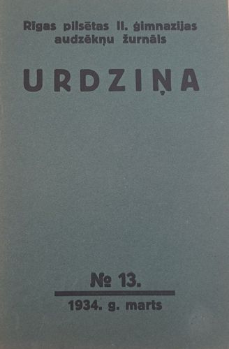 Urdziņa Nr. 13 1934