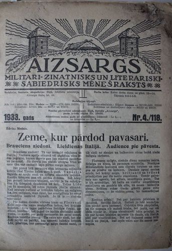 Aizsargs. 1933 g. Nr.  4