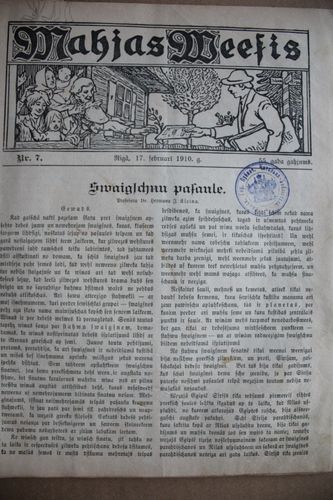 Mājas Wiesis. 1910g. Nr.7