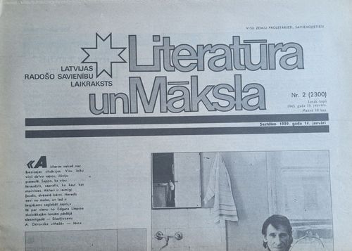 Literatūra un Māksla Nr. 2 14/01/1989