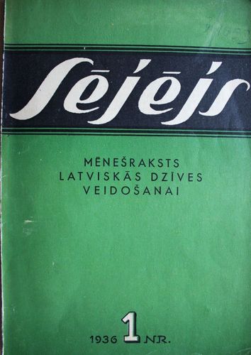 Sējējs.  1936 g. Nr.  1