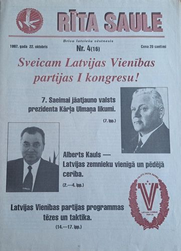 Rīta Saule Nr. 4 22/10/1997