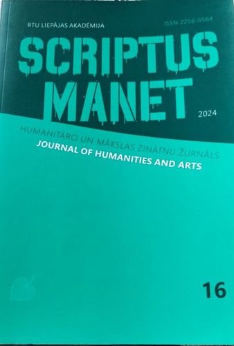 Scriptus Manet : humanitāro un mākslas zinātņu žurnāls Nr.16