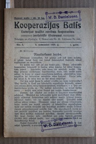 Kooperācijas Balss. 1920 g. Nr. 3
