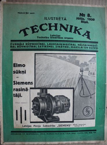 Ilustrētā Technika.  1930g.  Nr. 8