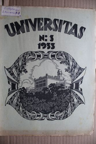 Universitas 1933 g. Nr. 3