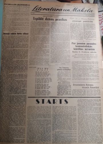 Literatūra un māksla 1961 gads Nr. 1-52