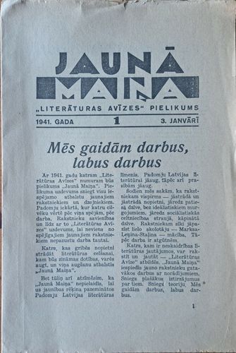 Jauna maiņa 3/1/1941