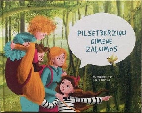 Pilsētbērziņu ģimene zaļumos