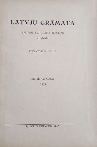 Latvju grāmata 1928