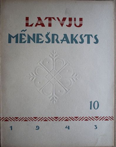 Latvju Mēnešraksts 1943  g. Nr.10