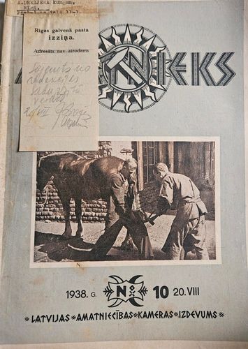 Amatnieks. 1938 g.Nr. 10