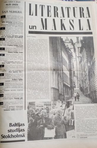 Literatūra un māksla 1991 gads Nr. 25-50