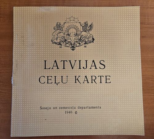 Latvijas ceļu karte 1940