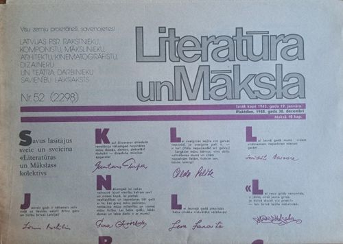 Literatūra un Māksla Nr. 52 30/12/1988