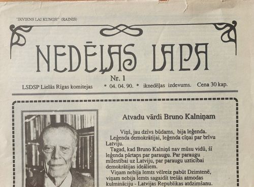 Nedēļas lapa Nr. 1 4/04/1990