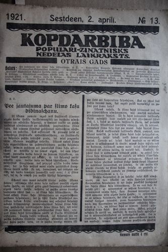 Kopdarbība.  1921g. Nr. 13