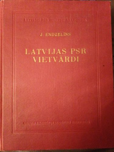 Latvijas PSR vietvārdi I DAĻA ,2.sējums