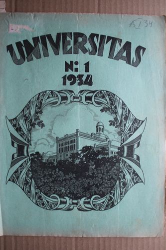 Universitas 1934 g. Nr. 1