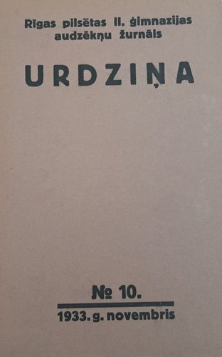 Urdziņa Nr. 10 1933