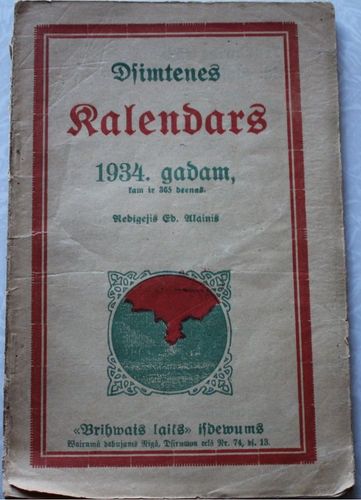 Dzimtenes kalendars 1934. gadam