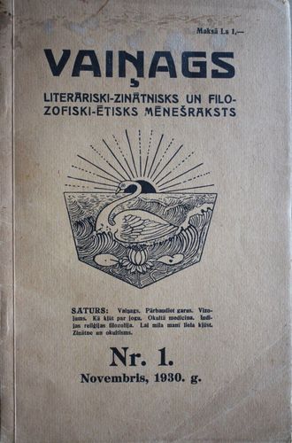 Vaiņags 1930g. Nr. 1.