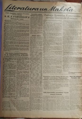 Literatūra un māksla 1955 gads Nr. 1-52