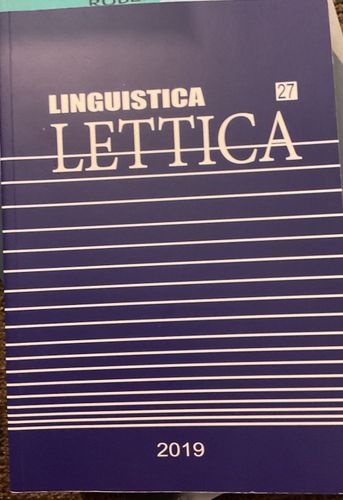 Linguistica Lettica 27 (2019)