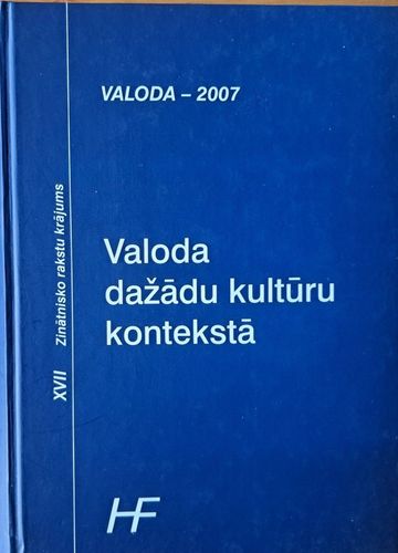 Valoda-2007. Valoda dažādu kultūru kontekstā