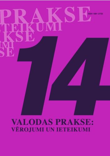Valodas prakse: vērojumi un ieteikumi Nr. 14 (2019)