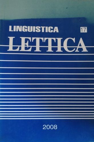 Linguistica Lettica 17 (2008)