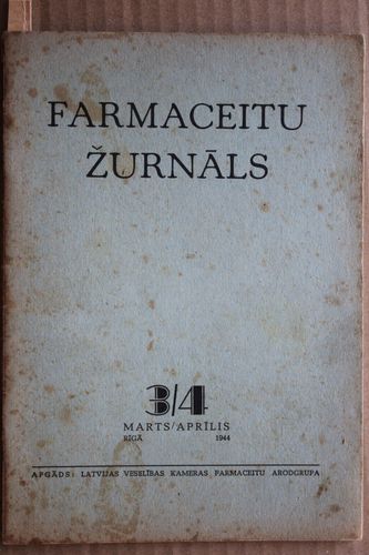 Farmaceitu Žurnāls. 1944g. Nr. 3/4.