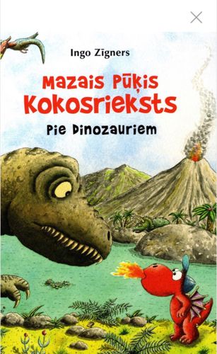 Mazais pūķis kokosrieksts pie dinozauriem