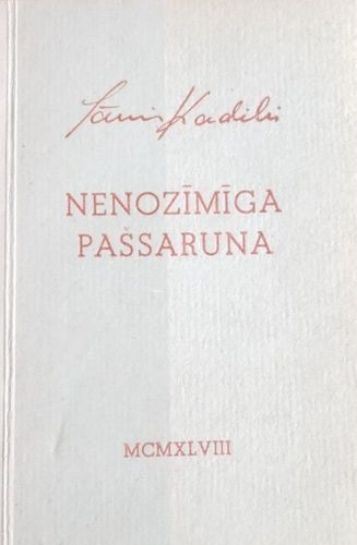 Nenozīmīgā pašsaruna. Liriskas piezīmes