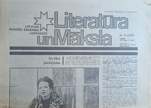 Literatūra un Māksla Nr. 9 4/03/1989