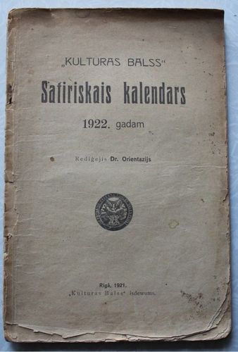 Kultūras Balss Satiriskais kalendars 1922. gadam
