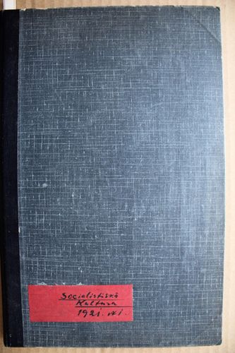 Socialistiskā  Kultūra.  1921g.  Nr. 1.