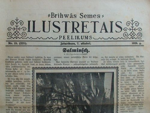 Brīwās Zemes  Ilustretais Pielikums.  1926g. Nr.15