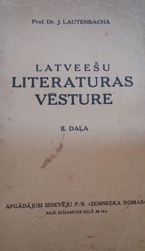 Latviešu literatūras vēsture II daļa