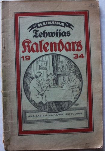 Kukura Tēvijas kalendars 1934. g.