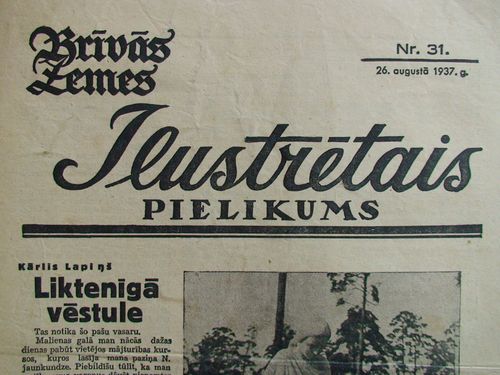 Brīvās Zemes Ilustrētais Pielikums. 1937 g. Nr.31