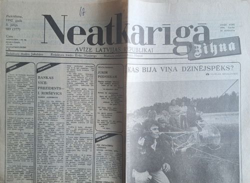 Neatkarīgā Cīņa 3/07/1992