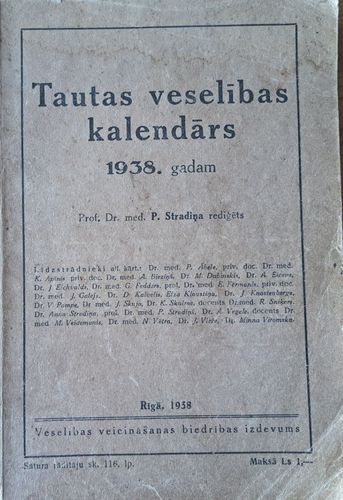 Tautas veselības kalendārs 1938. gadam