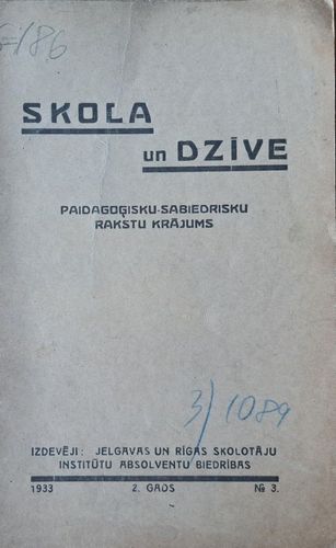 Skola un Dzīve 3/1933